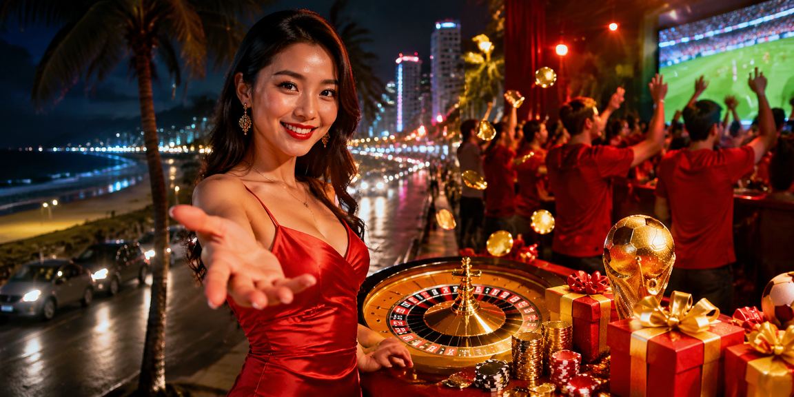 Bàn roulette neon sáng rực trong đêm tại Phan Thiết